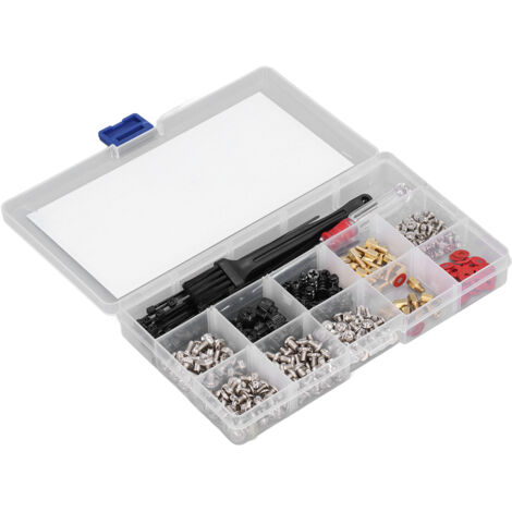 Kit de 366 vis pour ordinateur, entretoises de carte mère et brosse de tournevis inclus.