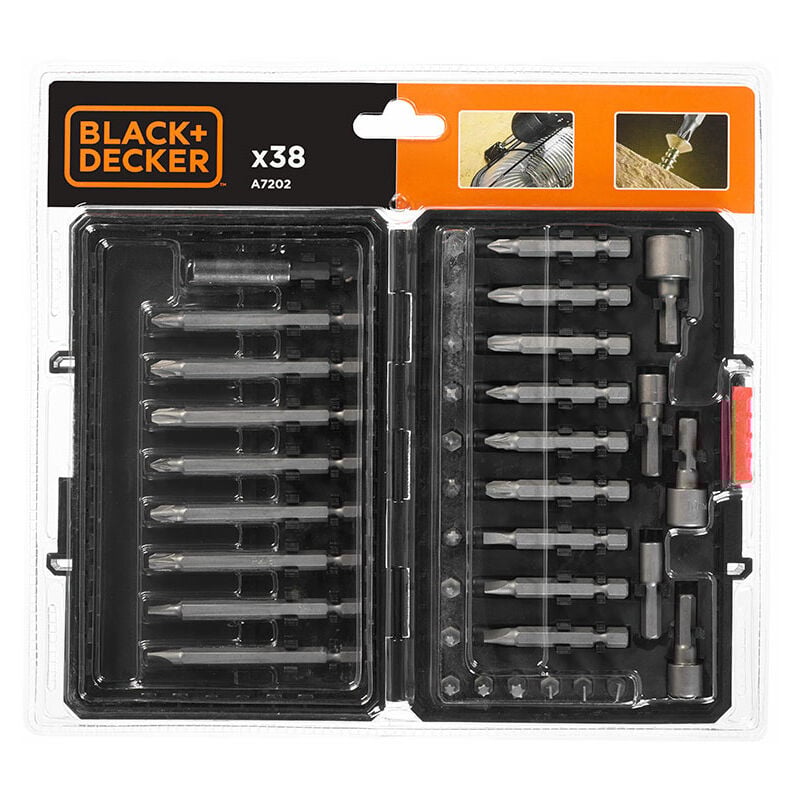 Black&decker - kit de 38 piezas para atornillar A7202-XJ black+decker