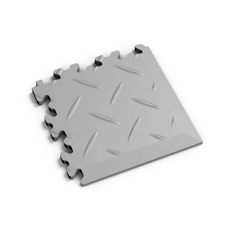 Kit de 4 Angles pour Dalles PVC Gris Clair ' ' Surface 'Diamant' - Fortelock