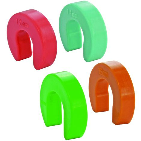 Kit de 4 bagues de démontage pour raccords à clipser pour tubes Ø12, 14, 16, 18