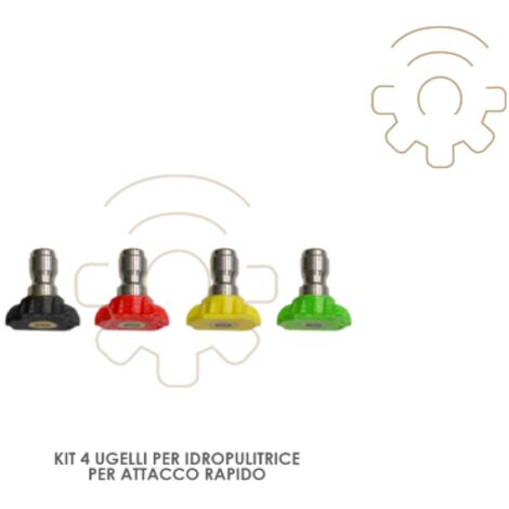 Kit de 4 buses pour nettoyeur haute pression buse connexion rapide connexion rapide pour nettoyeur haute pression