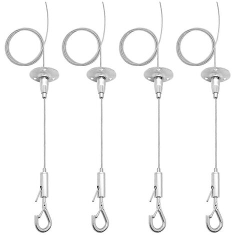 Kit de 4 câbles de suspension pour panneaux de plafond de 1,8 m (6 pi), réglables sur 2 m