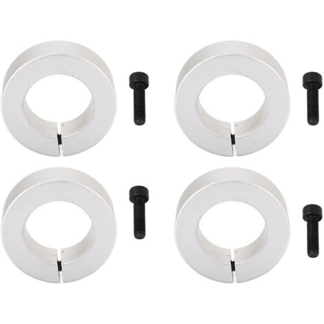 Kit de 4 casquillos de eje divididos de aleación de aluminio con tornillo de sujeción, diámetro interior de 25 mm, 1 pulgada, para proyectos de bricolaje ()