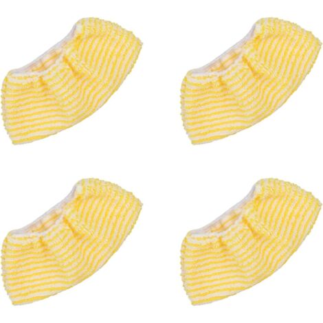 Kit de 4 chiffons pour embout manuel compatibles avec les nettoyeurs vapeur Kärcher SC1, SC2, SC3, SC4 et SC5.