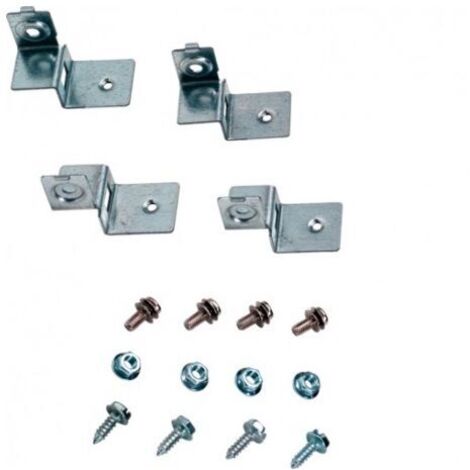 Kit de 4 équerres de fixation Orion plus 30x30x30mm + vis pour montage de plaques sur glissières latérales HAGER