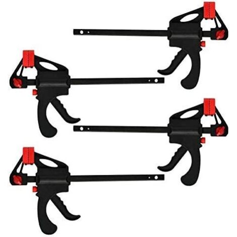 Kit de 4 herramientas de carpintería con abrazadera de sargento de una mano para carpintero.