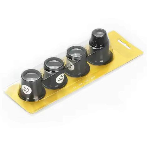Kit de 4 outils de réparation de montres comprenant une loupe.