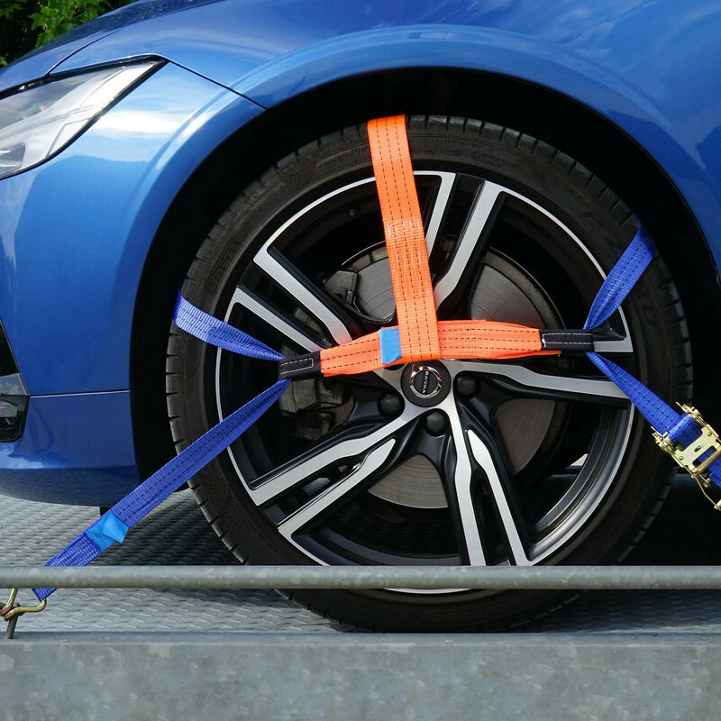 Wiltec - Kit de 4 sangles d'arrimage pour jante en alliage