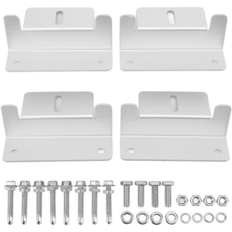Kit de 4 supports en Z pour panneaux solaires, installation sur toit plat, camping-car, bateau, système autonome.
