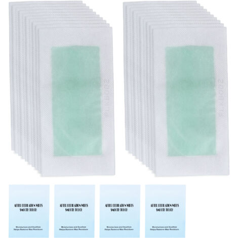 Kit de 40 bandes épilatoires double face, rapide pour aisselles, bras et jambes avec lingettes nettoyantes