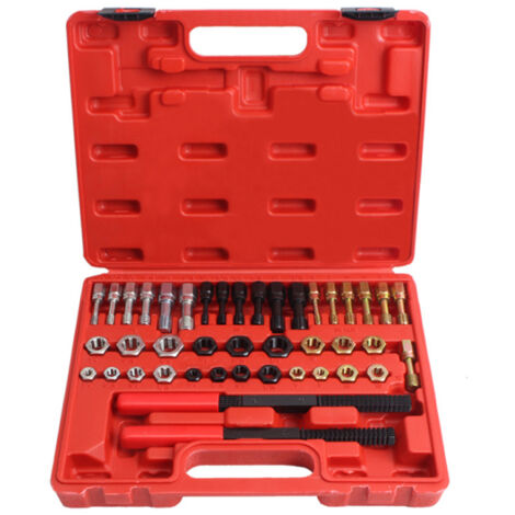 Kit de 42 outils de refiletage : limes métriques, tarauds et filières UNF/UNC