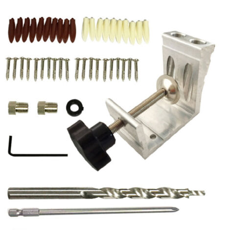 Kit de 47 piezas de plantillas de posicionamiento de aluminio de alta resistencia para carpintería. Herramienta de posicionamiento para agujeros ocultos.