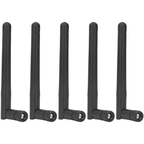 Kit de 5 antennes 2.4G pliables étanches omnidirectionnelles avec connecteurs SMA mâle pour réseau domestique