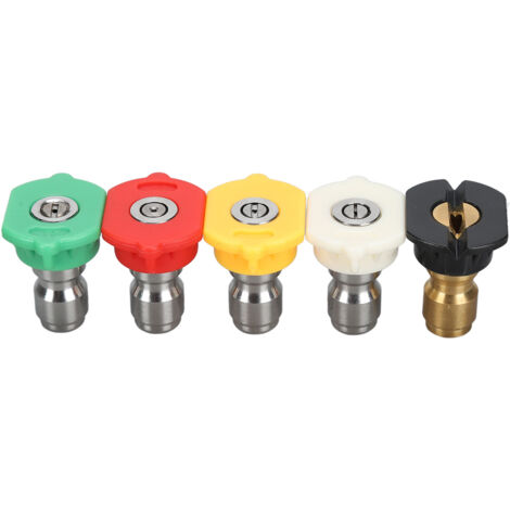Kit de 5 Buses pour Nettoyeur Haute Pression avec Embouts à Connexion Rapide 1/4" et Angles Variés