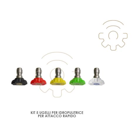 Kit de 5 buses pour nettoyeur haute pression buse connexion rapide