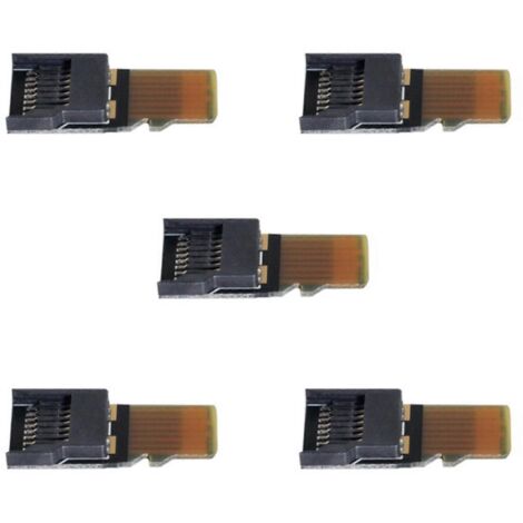 Kit de 5 cartes mémoire Micro TF SD avec adaptateur d'extension mâle/femelle et circuit imprimé de test