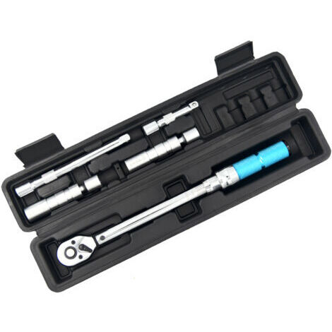 Kit de 5 clés à clic 3/8 pouces avec étui de rangement jusqu'à 60 N.m, jeu de bougies d'allumage à cliquet réglables à dégagement rapide pour réparation automobile, assemblage mécanique