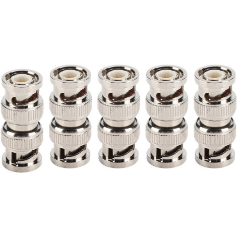 Kit de 5 connecteurs BNC mâle à mâle, impédance 50 ohms, pour systèmes de communication sans fil
