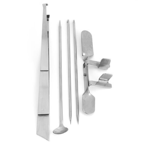 Kit de 5 couteaux à capon en acier inoxydable pour volailles, outil vétérinaire poulet