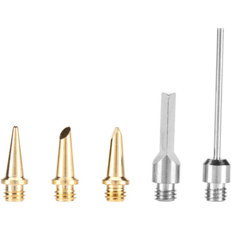 Kit de 5 pièces comprenant un fer à souder à gaz, un coupe-mousse électrique, des embouts de soudure et des accessoires de soudage.