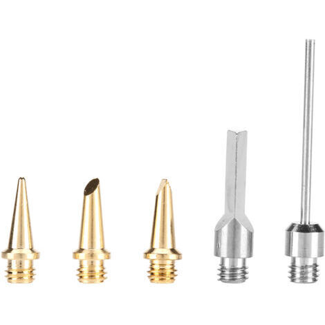 Kit de 5 pièces comprenant un fer à souder à gaz, un coupe-mousse électrique, des embouts de soudure et des accessoires de soudage.