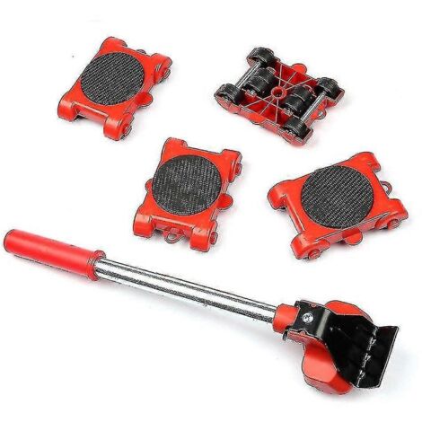 Kit de 5 pièces pour le déplacement de meubles à domicile ou en magasin : lève-meubles robustes, patins de glissement H