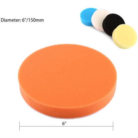 Kit de 5 tampons de polissage 6 pouces pour voiture - Cire, lustrage et finition