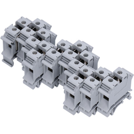 Kit de 50 bornes à rail DIN UK25N en cuivre, blocs de connexion 25mm 800V pour tableaux électriques professionnels.