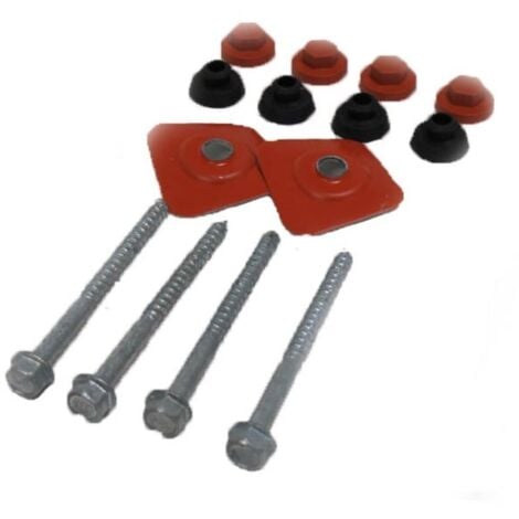 Kit de 50 fixations et étanchéité tuile PVC - Coloris - Orange
