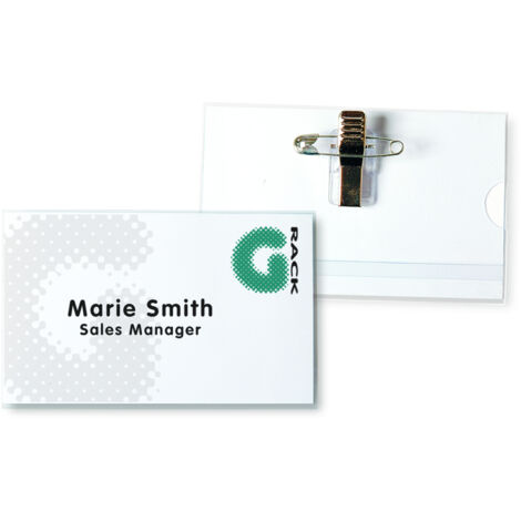 KIT DE 50 IDENTIFICADORES CON PINZA + IMPERDIBLE 75X40MM INCLUYE TARJETAS TARIFOLD 200570