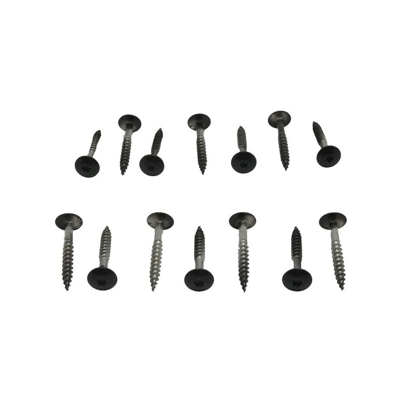 Kit de 50 vis 4,8 x 38 mm tork laquées pour bardage HPL - Coloris - Noir, Longueur de la vis - 38 mm