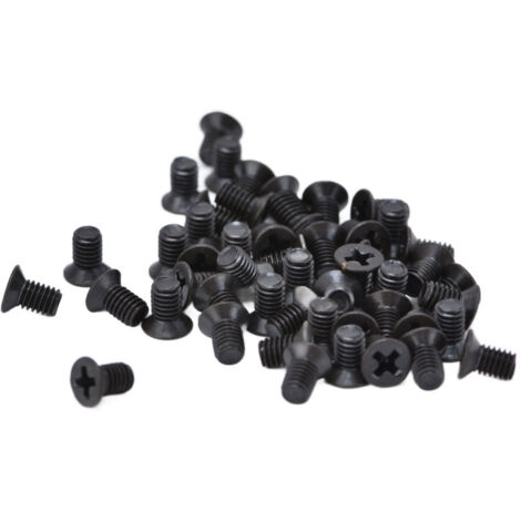 Kit de 50 vis à tête fraisée cruciformes DIN 965 – Galvanisées noires – M3x5 – Résistantes à la corrosion – Pour électronique, modélisme et réparations diverses