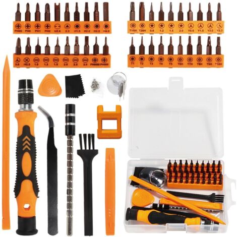 Kit de 52 Tournevis de Précision Magnétiques - Emboîts Torx, Y00, P5 Étoile, pour Réparation Montre, PC, Ordinateur Portable