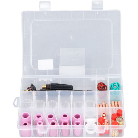 Kit de 55 pièces pour torche de soudage TIG, joints et accessoires de rechange pour modèles WP‑17, WP‑18, WP‑26