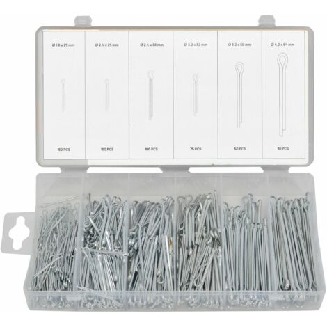 Kit de 555 Pasadores Rectos Awtools Mix - Juego Completo para Talleres, Maquinaria y Aplicaciones Industriales
