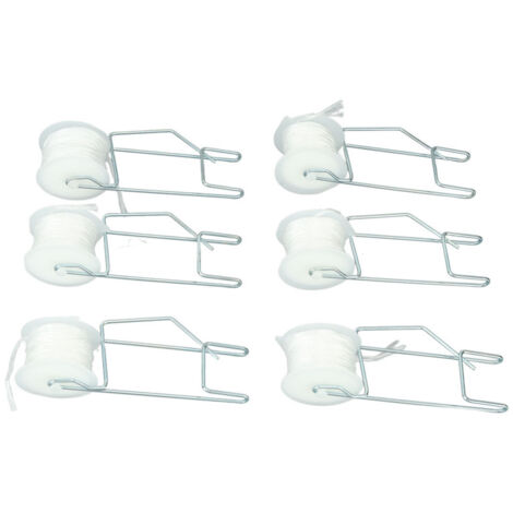 Kit de 6 crochets de support pour tomates cerises en serre, avec corde de 15 mètres.