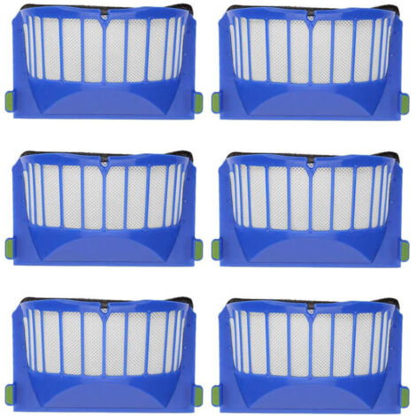 Kit de 6 filtres compatibles avec Roomba série 600 - Pièces de rechange pour 694 692 650 660 651 - Pièces de rechange pour irobot Roomba
