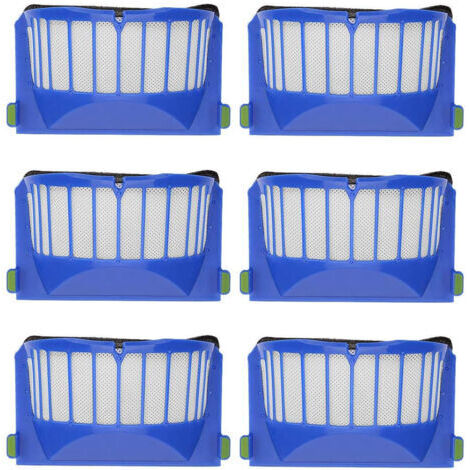 Kit de 6 filtres compatibles avec Roomba série 600 - Pièces de rechange pour 694 692 650 660 651 - Pièces de rechange pour irobot Roomba