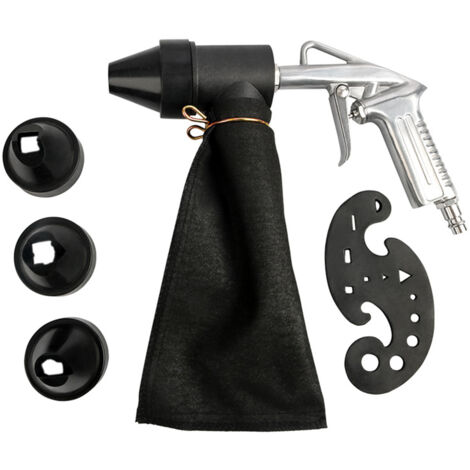 Kit de 6 sableuses pneumatiques portatives avec sac de sablage de 450 ml pour le décapage de la rouille, le sablage, le polissage et la rénovation.