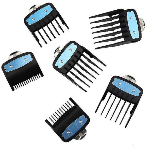 Kit de 6 sabots de coupe pour tondeuse à cheveux (noir) - pour coiffeurs