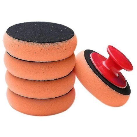 Kit de 6 tampons de polissage et de lustrage pour cire de voiture, éponges et mousses nettoyantes en microfibre avec applicateur H