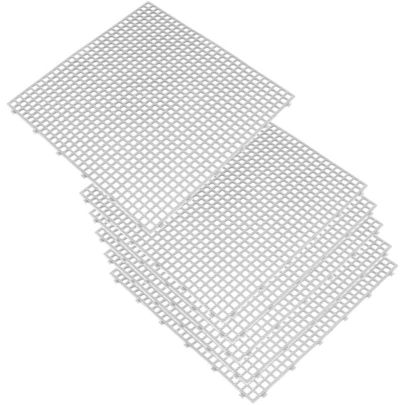

Suelo para terraza o jardín exterior de 39x39 cm, 6 unidades. Superficie 0,15 m² Colección FLEXTILE - Blanco