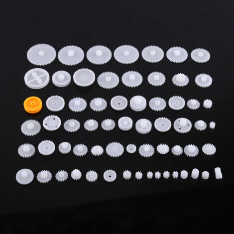 Kit de 64 pièces : poulies, engrenages couronne, courroies et moteurs pour robots DIY