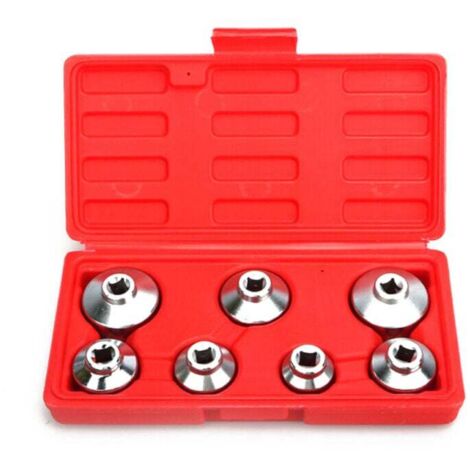 Kit de 7 herramientas para extraer el elemento del filtro de aceite del coche, con accionamiento cuadrado de 3/8"