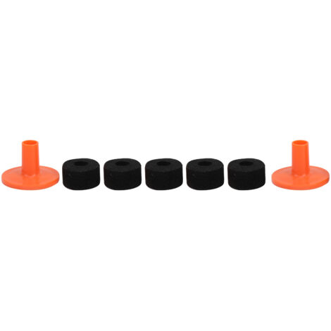 Kit de 7 pièces feutre pour cymbales noir orange rouge, résistant à l'usure et anti-friction, accessoires batterie (25mm WC77)