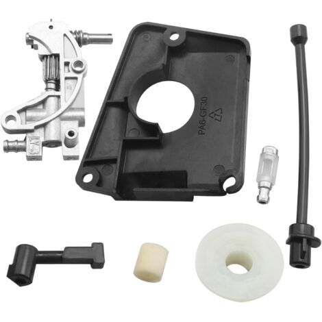 Kit de 7 piezas de engranajes para bomba de aceite, filtro, manguera, boquilla de aceite, impulsor para motosierra de 4500, 5200, 5800, 45 CC, 52 CC y 58 CC.