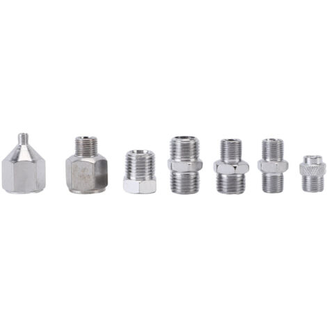 Kit de 7 raccords airbrush en acier inoxydable avec déconnexion rapide pour compresseur d'air