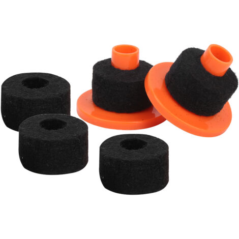 Kit de 7 tampons feutre pour cymbales noir orange rouge, durables et anti-frottement, accessoires batterie (25mm WC77)