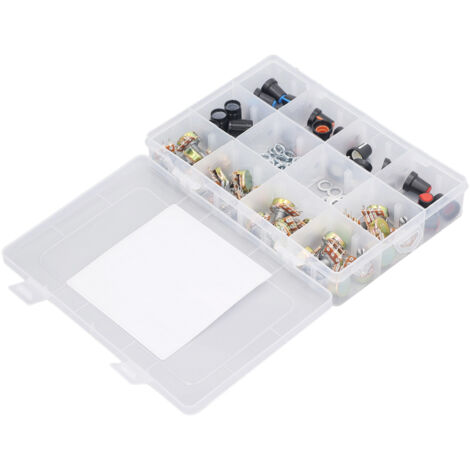 Kit de 75 potentiomètres rotatifs B5K à B100K avec accessoires pour Arduino et projets DIY