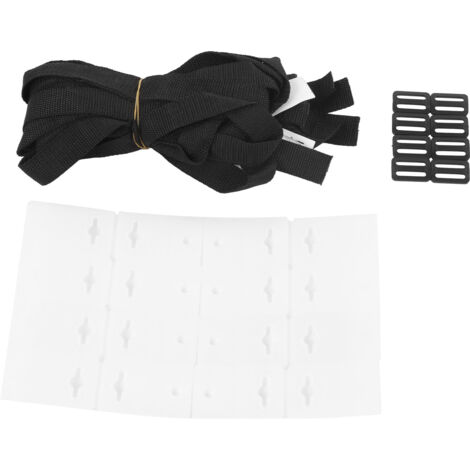 Kit de 8 attaches pour enrouleur de couverture solaire de piscine avec plaques et boucles